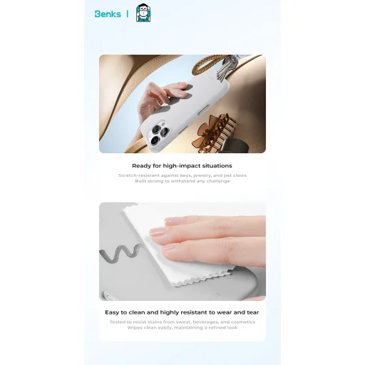  iPhone 16 Fekete Benks Magnetic Vita Pro szilikon tok - 8