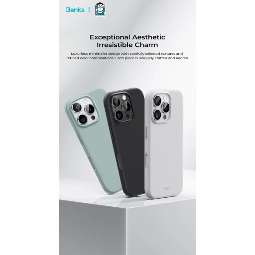  iPhone 16 Fekete Benks Magnetic Vita Pro szilikon tok - 10