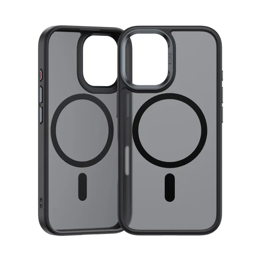  iPhone 16 Pro Max Fekete Benks Mágneses Köd Tok Fém Keret tok - 2