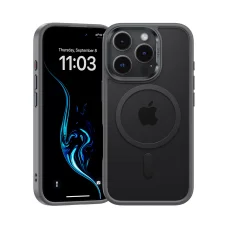  iPhone 16 Pro szürke Benks Mágneses Mist tok fém kerettel tok