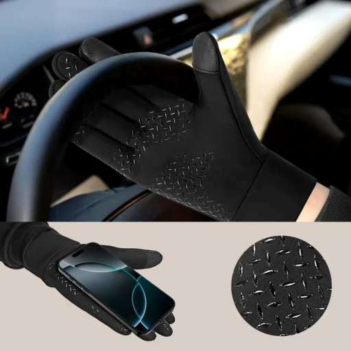 Tech-protect Wg01 Téli érintőképernyős Kesztyű M Fekete - 3