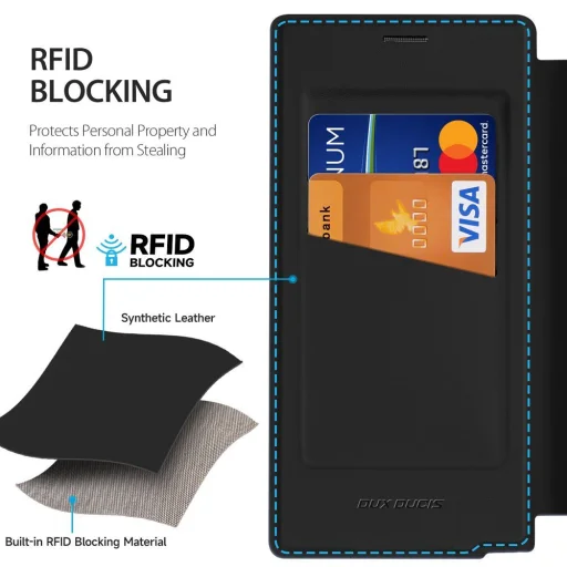 DUX DUCIS fliptok SKIN X PRO kompatibilis MagSafe technológiával SAMSUNG S25 Ultra fekete tok - 2