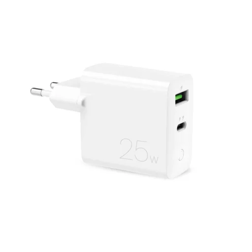Puro 25W Power Delivery USB-A USB-C Fali Töltő - Fehér - 1