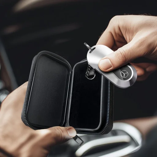 Faraday-kalitka Tech-protect KLR300 kulcs nélküli RFID jelblokkoló tok fekete - 4