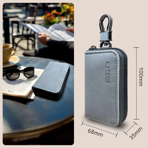 Faraday Kalicka Tech-Protect  KLR300 kulcstartó RFID jelblokkoló tok Kréta Szürke - 7