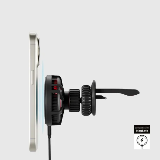 SBS TESUPFANWIR15W 15W vezeték nélküli töltésre képes autós telefontartó hűtéssel - fekete - 11