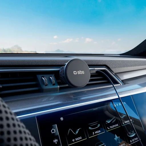 SBS TESUPFANWIR15W 15W vezeték nélküli töltésre képes autós telefontartó hűtéssel - fekete - 6