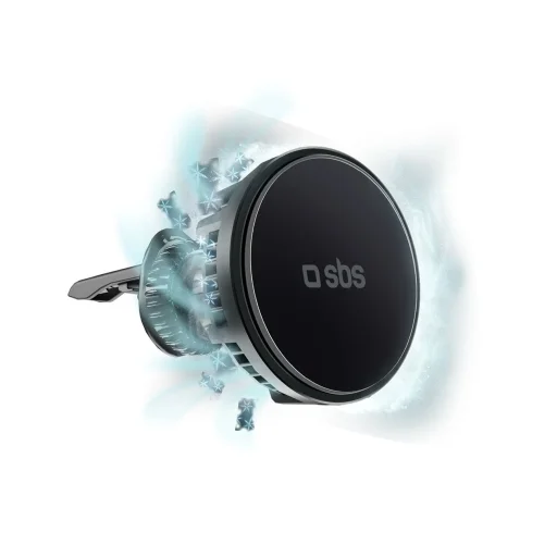 SBS TESUPFANWIR15W 15W vezeték nélküli töltésre képes autós telefontartó hűtéssel - fekete - 1