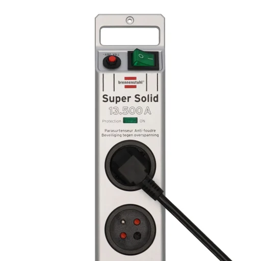 Brennenstuhl Super-Solid túlfeszültségvédős elosztó 8 aljzat 2,5m 13.500A - ezüst - 3