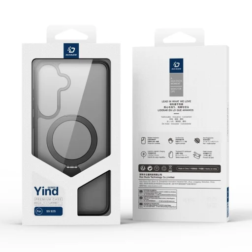 DUX DUCIS YIND fliptok SAMSUNG Galaxy S25 fekete tok - 2