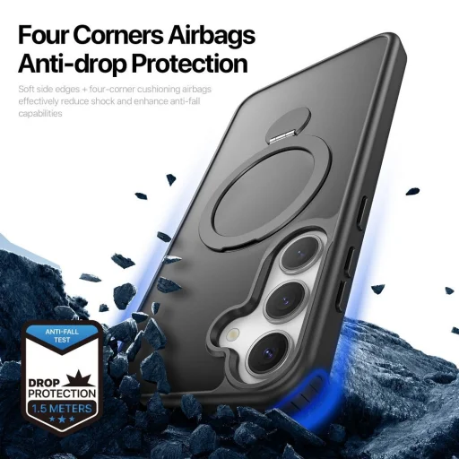 DUX DUCIS YIND fliptok SAMSUNG Galaxy S25 fekete tok - 6