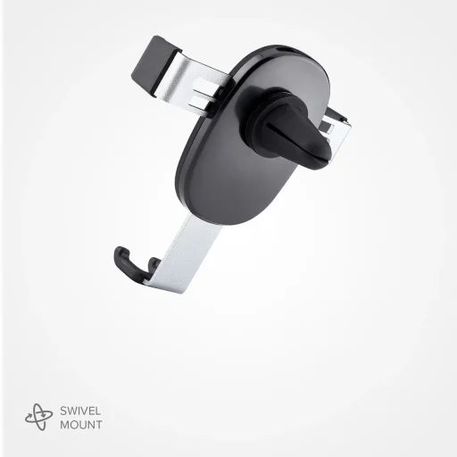 Gravity autós okostelefon tartó légkondicionáló szellőző rögzítéssel, fekete - 5