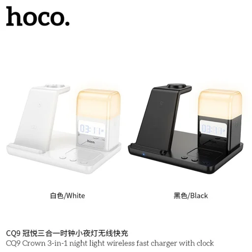 HOCO vezeték nélküli töltőállomás Apple Watch, Airpods kompatibilis 2A 15W CQ9 fehér - 5