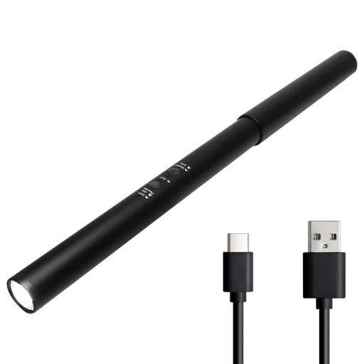 Svensson Asztali lámpa/zseblámpa 2in1 AMSTERDAM mágneses-levehető 8W fekete - 3