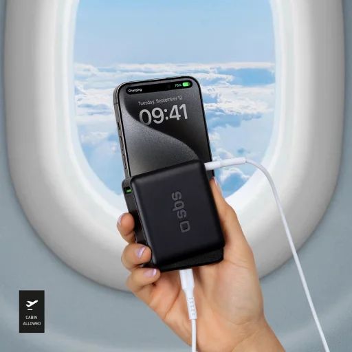 10,000 mAh power bank Power Delivery technológiával Fekete - 3