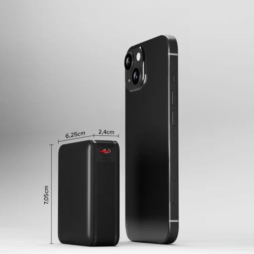 10,000 mAh power bank Power Delivery technológiával Fekete - 5