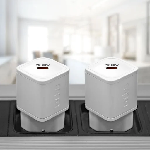 20W GaN akkumulátortöltő - Ultragyors töltés Power Delivery-vel, fehér - 3