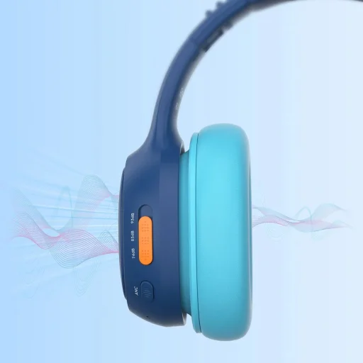 Tronsmart KH03 vezeték nélküli fejhallgató ANC-vel, gyerekeknek, biztonságos - Kék - 6