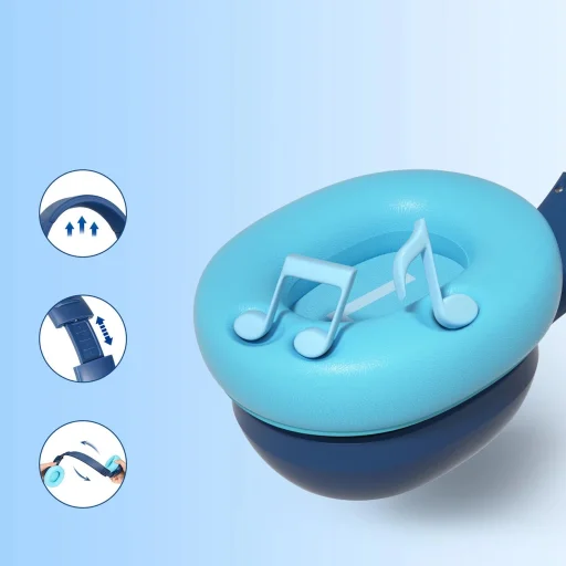 Tronsmart KH03 vezeték nélküli fejhallgató ANC-vel, gyerekeknek, biztonságos - Kék - 11