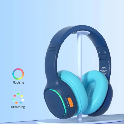 Tronsmart KH03 vezeték nélküli fejhallgató ANC-vel, gyerekeknek, biztonságos - Kék - 12