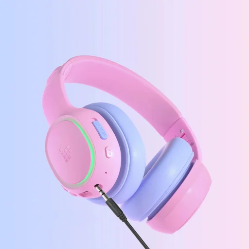 Tronsmart KH03 Vezeték nélküli Fejhallgató ANC-vel, Gyerekeknek, Biztonságos - Rózsaszín - 11