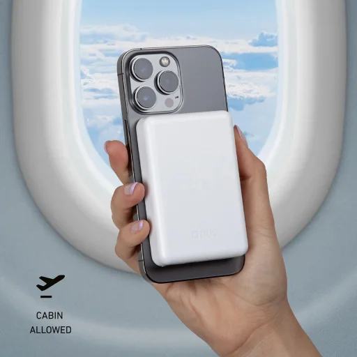 5000 mAh vezeték nélküli mágneses Power Bank Fehér - 3