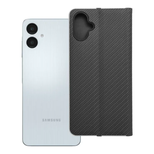  Samsung Galaxy A06 fekete LUNA fliptok Carbon tok - 14