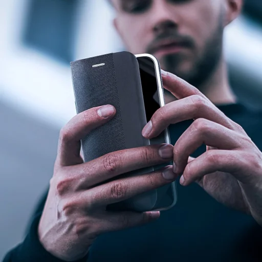 SENSITIVE fliptok Samsung Galaxy A15 5G tok fekete - 3