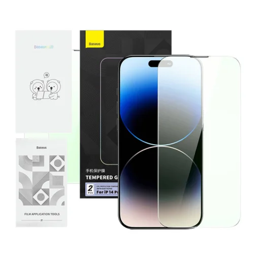 Baseus Crystal Series betekintésgátló edzett üvegfólia iPhone 14 Pro üvegfólia - 1