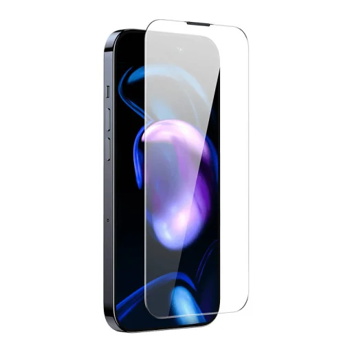 Baseus Corning edzett üvegfólia porszűrővel, iPhone 14 Pro üvegfólia - 4