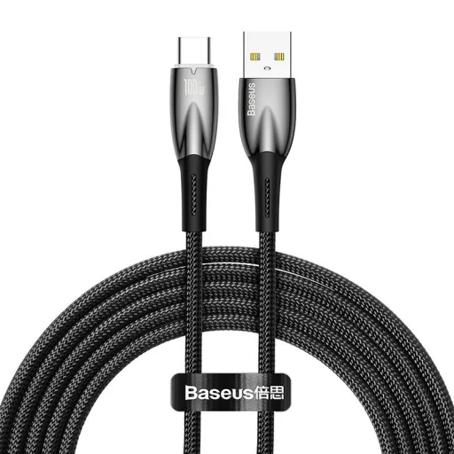 Baseus Glimmer USB-A - USB-C töltőkábel, 100W, 2m (fekete) - 2