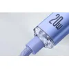 Baseus Crystal USB-C-Lightning kábel, 20W, PD, 2m (lila) thumbnail