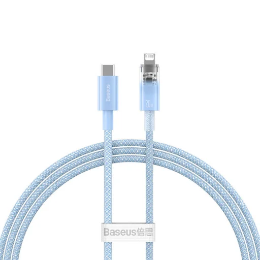 Baseus Explorer Series USB-C / Lightning gyorstöltő kábel 1m, 20W (kék) - 2