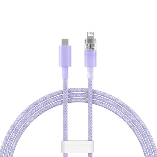 Baseus Explorer Series USB-C / Lightning gyorstöltő kábel 1m, 20W (lila) - 3
