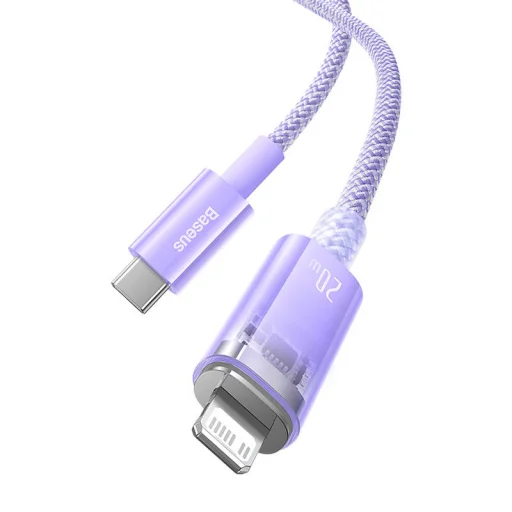 Baseus Explorer Series USB-C / Lightning gyorstöltő kábel 1m, 20W (lila) - 7