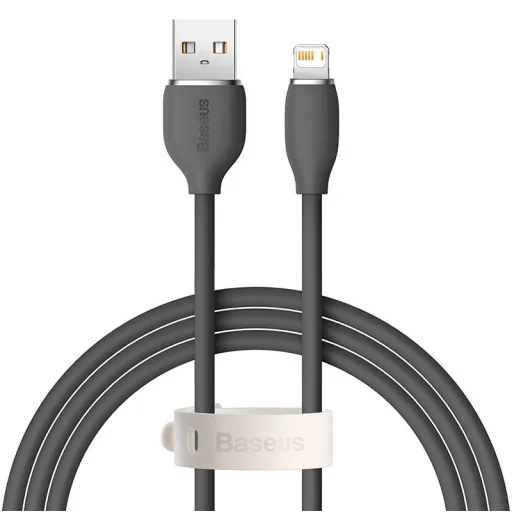 Baseus Jelly USB-Lightning kábel, 2,4A, 1,2m (fekete) - 2