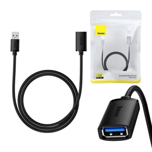 Baseus AirJoy Series USB 3.0 hosszabbítókábel, 1m (fekete) - 1