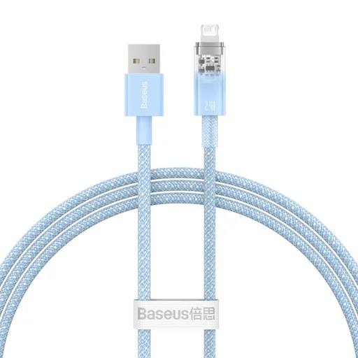 Baseus Explorer Series USB / Lightning gyorstöltő kábel 1m, 2,4A (kék) - 2