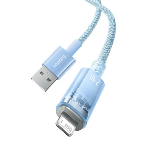 Baseus Explorer Series USB / Lightning gyorstöltő kábel 1m, 2,4A (kék) - 4