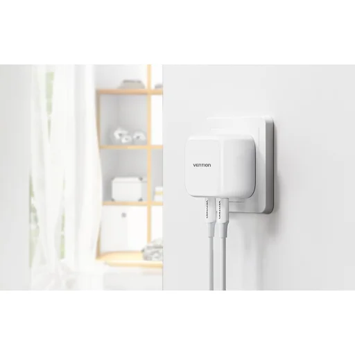 2-Port USB(C+C) GaN hálózati töltő (35W/35W) Fehér - 2