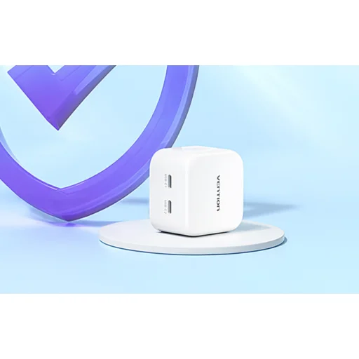2-Port USB(C+C) GaN hálózati töltő (35W/35W) Fehér - 6