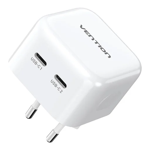 2-Port USB(C+C) GaN hálózati töltő (35W/35W) Fehér - 1