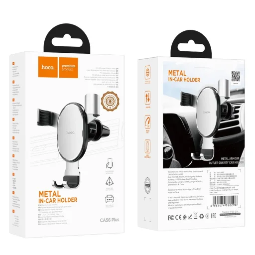  HOCO CA56 PLUS fém páncél ezüst gravitációs autós tartó szellőzőre - 5