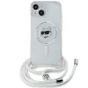  iPhone 13 / 14 / 15 átlátszó Karl Lagerfeld IML Choupette fej & zsinór MagSafe tok - 2