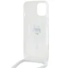  iPhone 13 / 14 / 15 átlátszó Karl Lagerfeld IML Choupette fej & zsinór MagSafe tok - 6