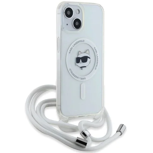  iPhone 15 Átlátszó Karl Lagerfeld IML Choupette Head & Cord MagSafe tok - 3