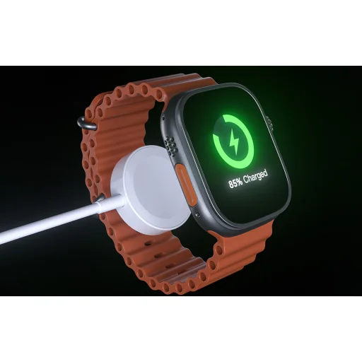 Choetech Apple Watch Vezeték nélküli Töltő USB-A Fehér - 4