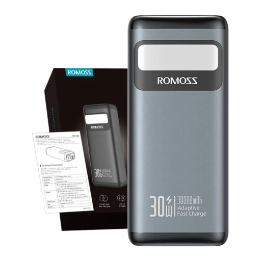 Powerbank PMT30 Romoss 30000mAh 30W (fekete) - 4