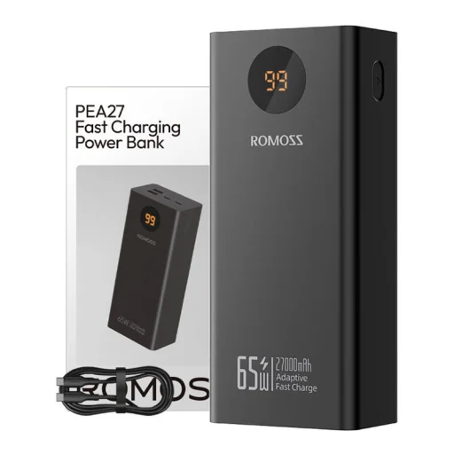Powerbank Romoss PEA27S Pro 27000mAh 65W (fekete) - 6
