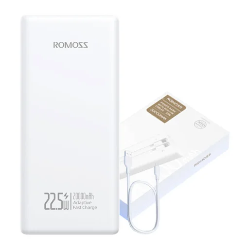 Powerbank Romoss PRC20 20000mAh 22,5W (fehér), - 4